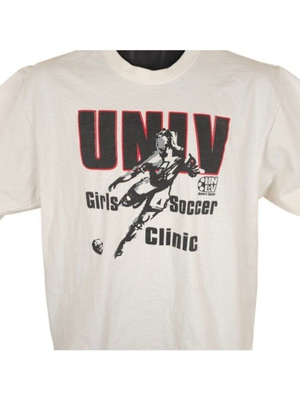 UNLV Rebels Soccer Clinic T Shirt Mens Size Large White NCAA University